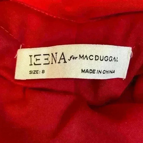 Leena By Mac Duggal Long Sleeve Cowl Back Red Jersey Gown 25929-New - Picture 14 of 16